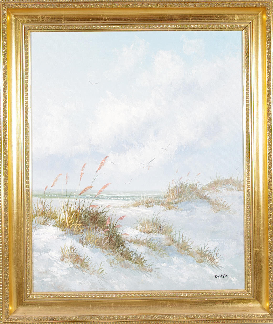 EINAR CRITÉN. Kustlandskap, olja på duk, signerad Critén.