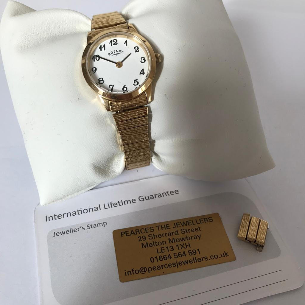 DAMUR ROTERANDE GULDPLÄTERAD KVARTS KLOCKA.