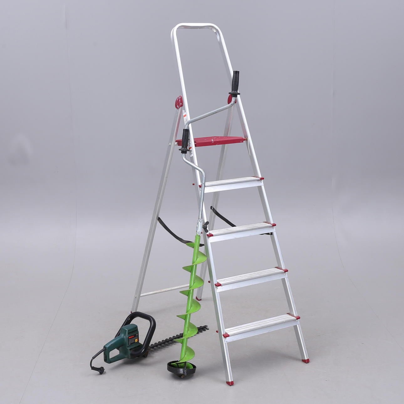 HECKENSCHERE, EISBOHRER, LEITER, 3 Teile, Bosch, Wibe.