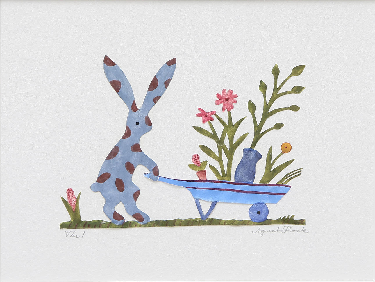 AGNETA FLOCK. KLIPPKONSTVERK, papper, 1900-tal.