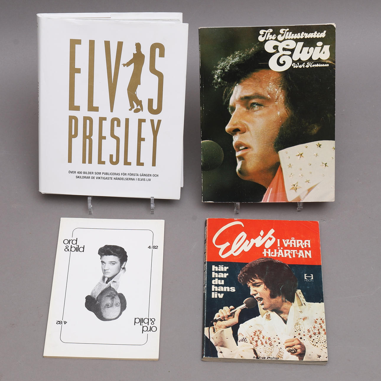 BOOKS, 4 pcs, Elvis Presley.