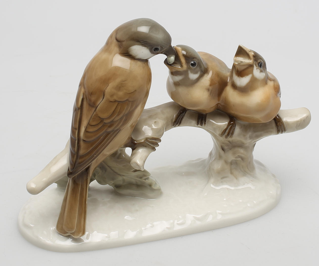 PORSLINFIGUR fåglar, Hutschenereuther, Kunstabteilung.