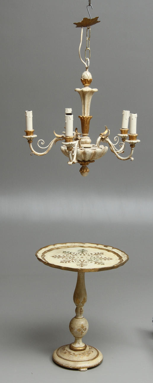 TAKLAMPA SAMT PELARBORD, Italien, 1950/60-tal.