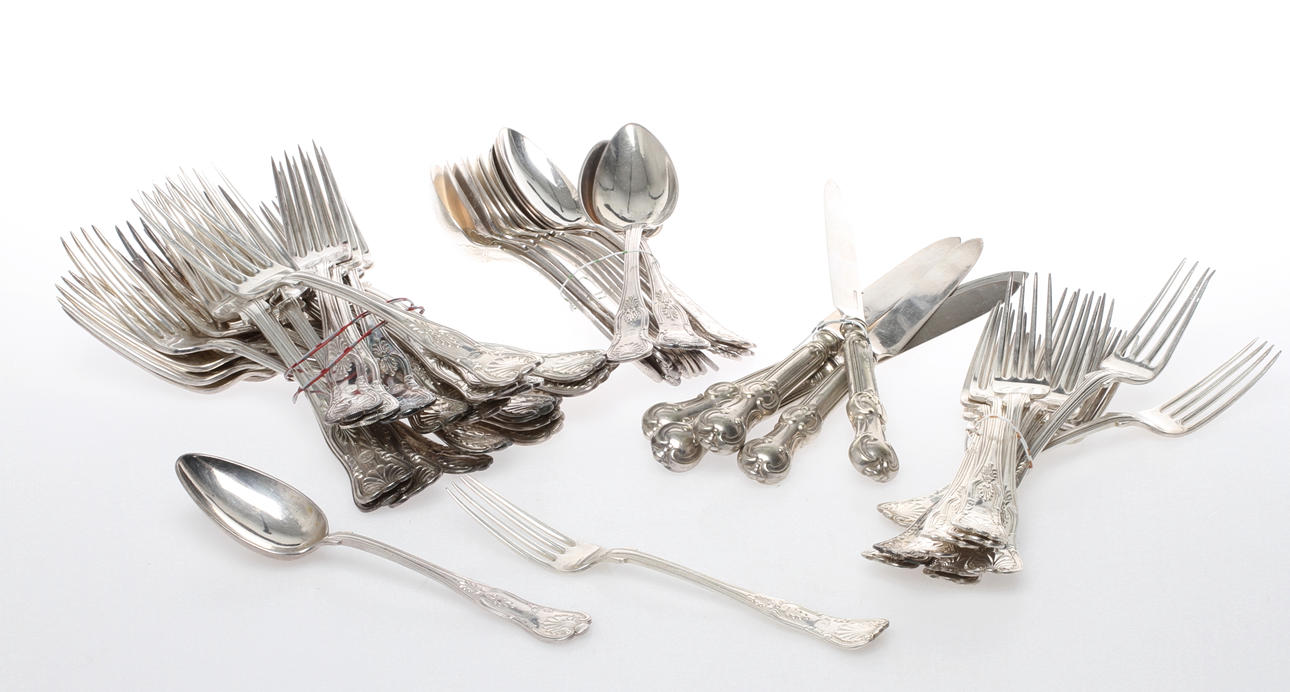 BESTICK, nysilver, modell Engelsk snäck.