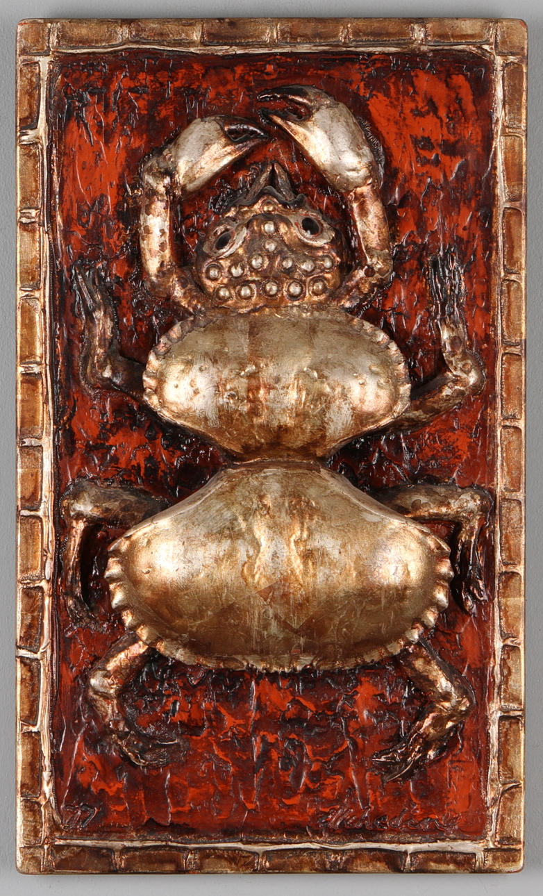 ARNE SCHEDING. Riddarhexapod, blandteknik, signerade och daterad -77.