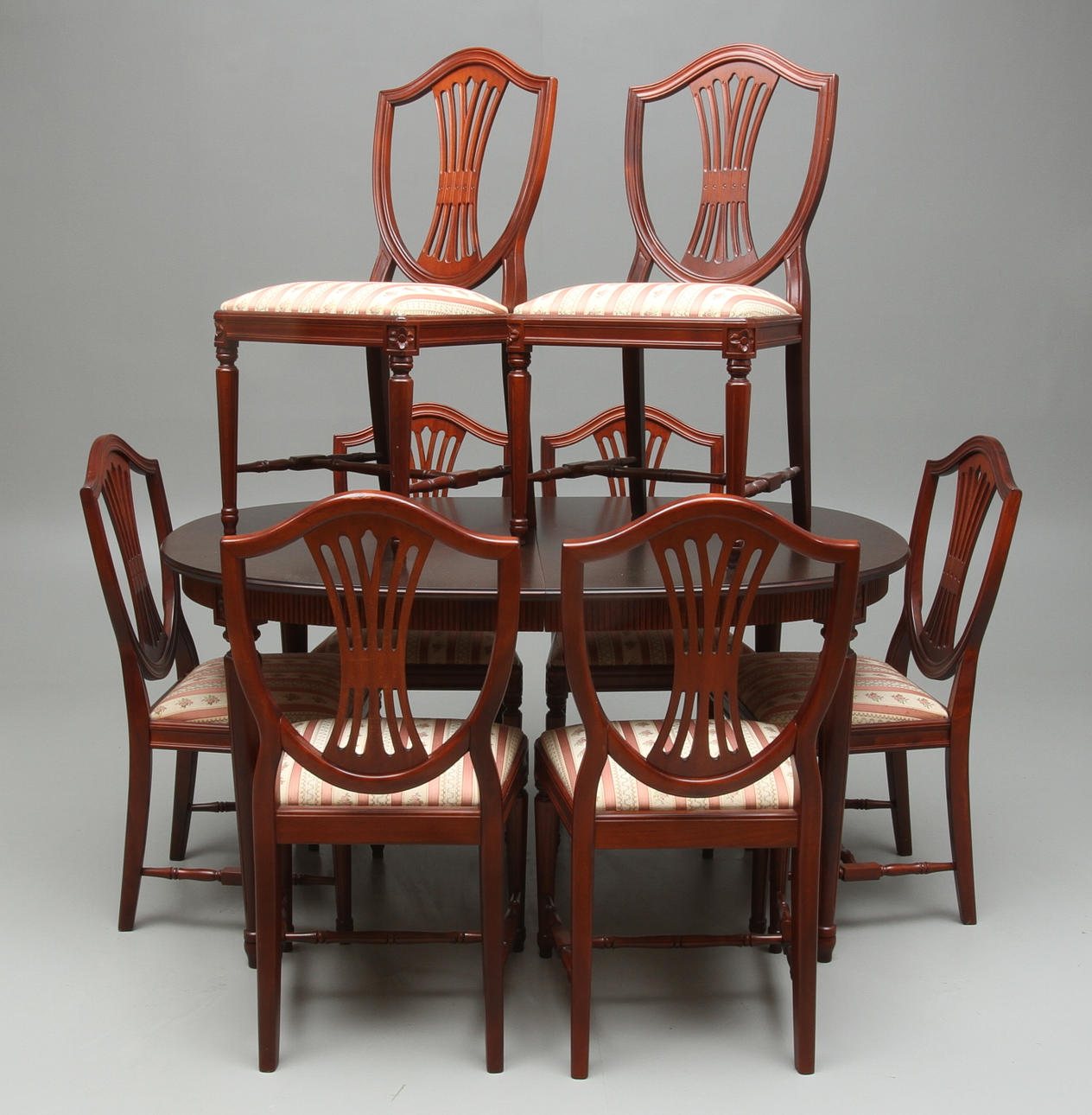 MATSALSGRUPP, 10 delar, gustavinsk stil, 1900-tal.