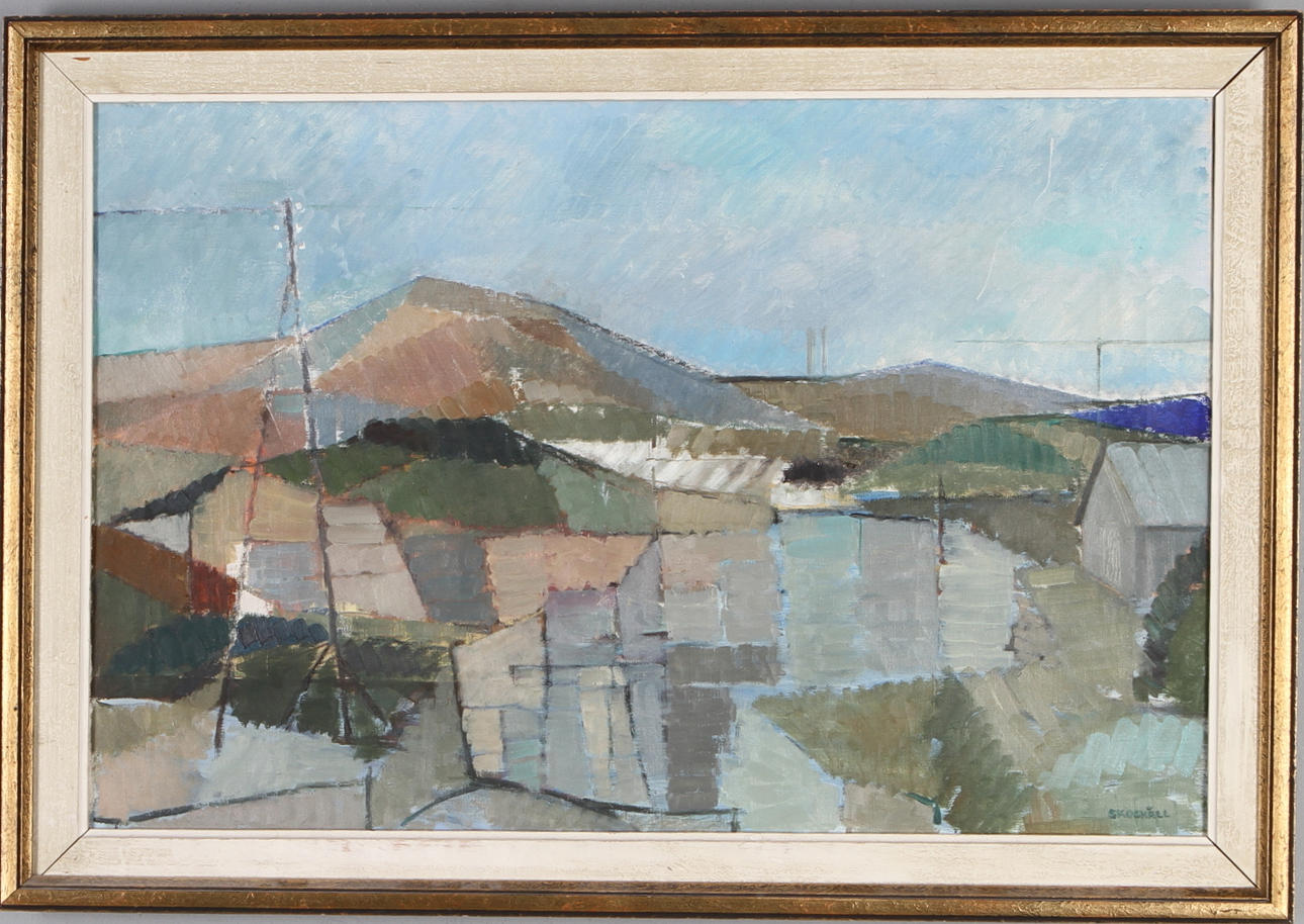 FOLKE SKOGHÄLL. Landskapsmotiv, olja på duk, signerad.