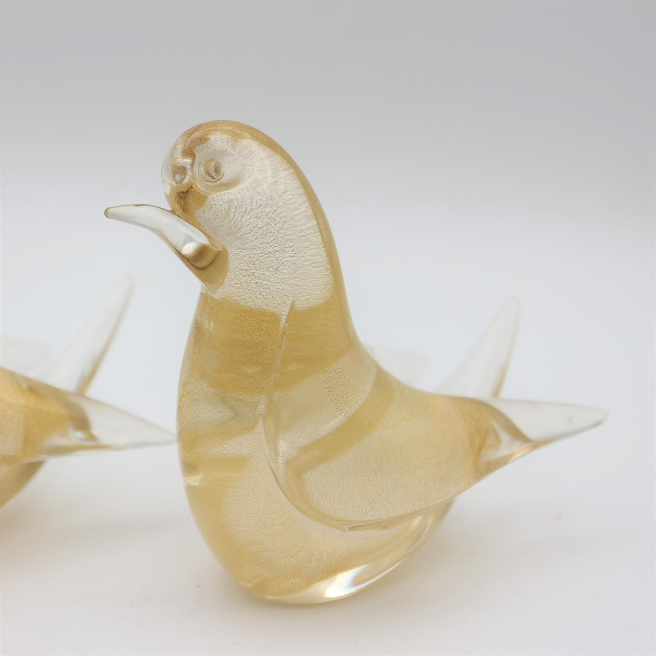 Murano Glass Bird Archimede Seguso ムラーノ MURANO, Italy - Archimede Seguso - Rare Bianco Nero White