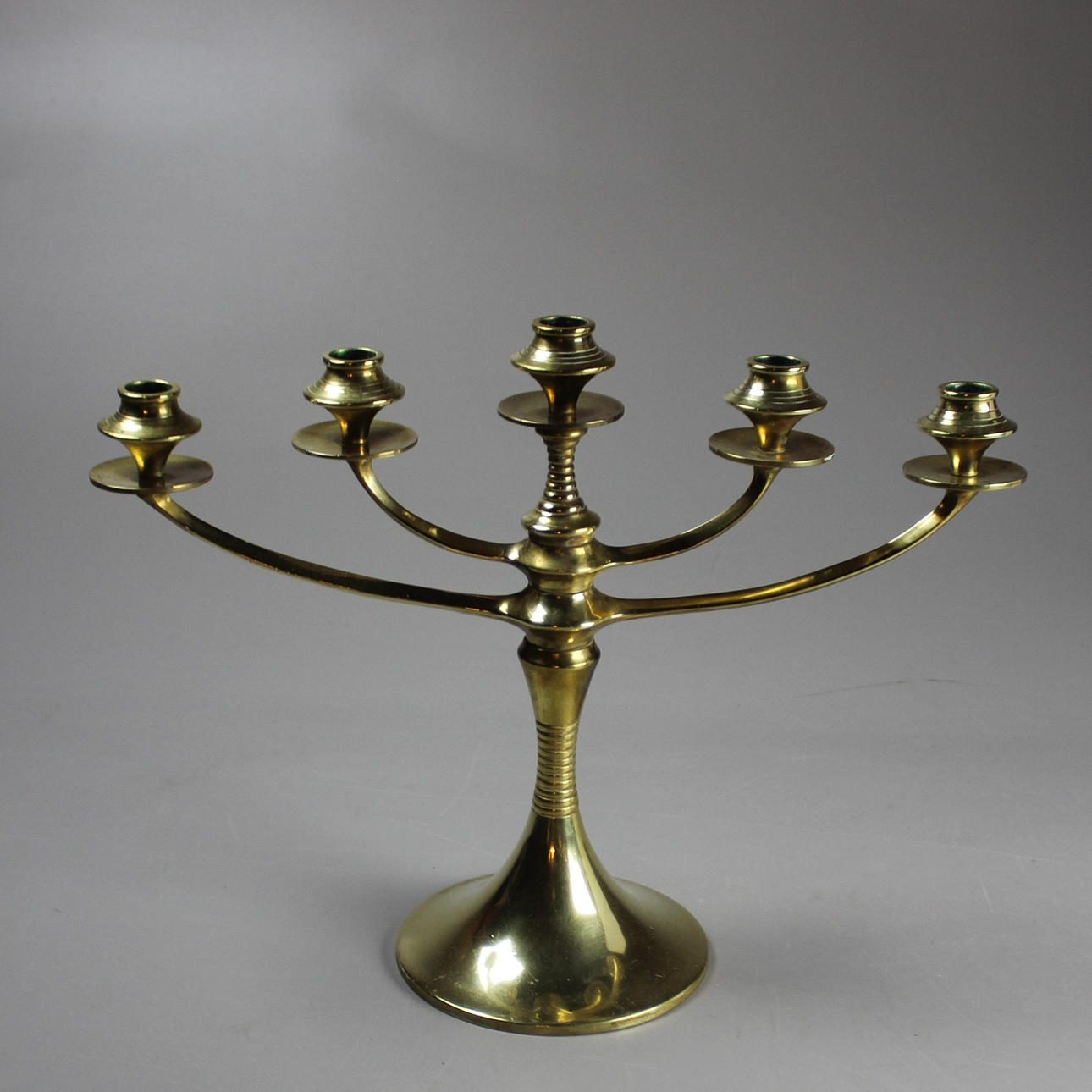 KERZENHALTER, 5-armig, Messing.