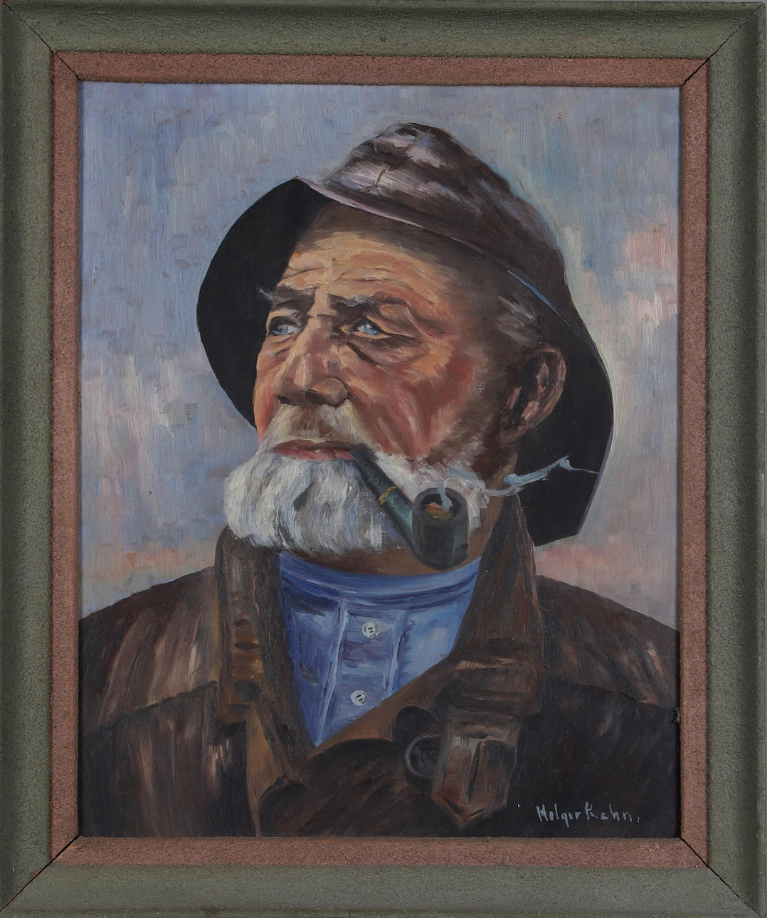 HOLGER REHN. Öl auf Platte, signiert.