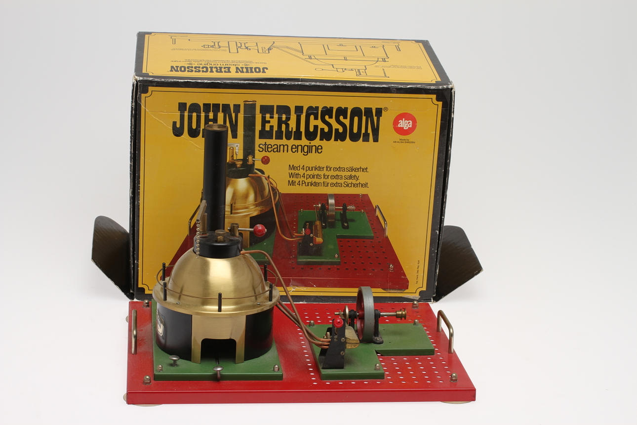 ÅNGMASKIN ALGA JOHN ERICSSON , ORIGINALKARTONG.