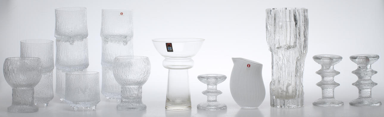 PARTI GLAS, ca 17 delar, FInland, bla. Iittala & Humppila.