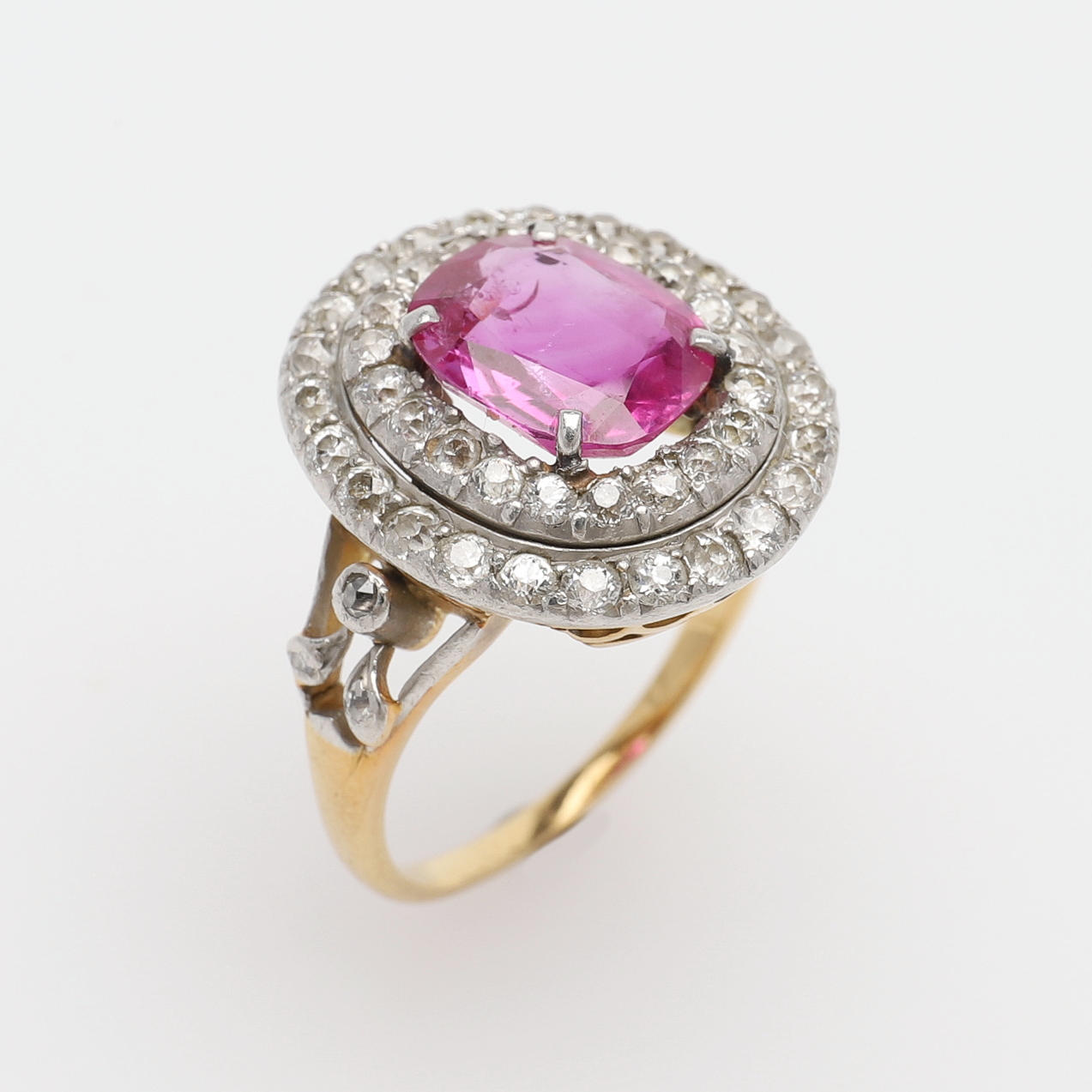 CARMOZING WITH SAPPHIRES AND DIAMONDS.