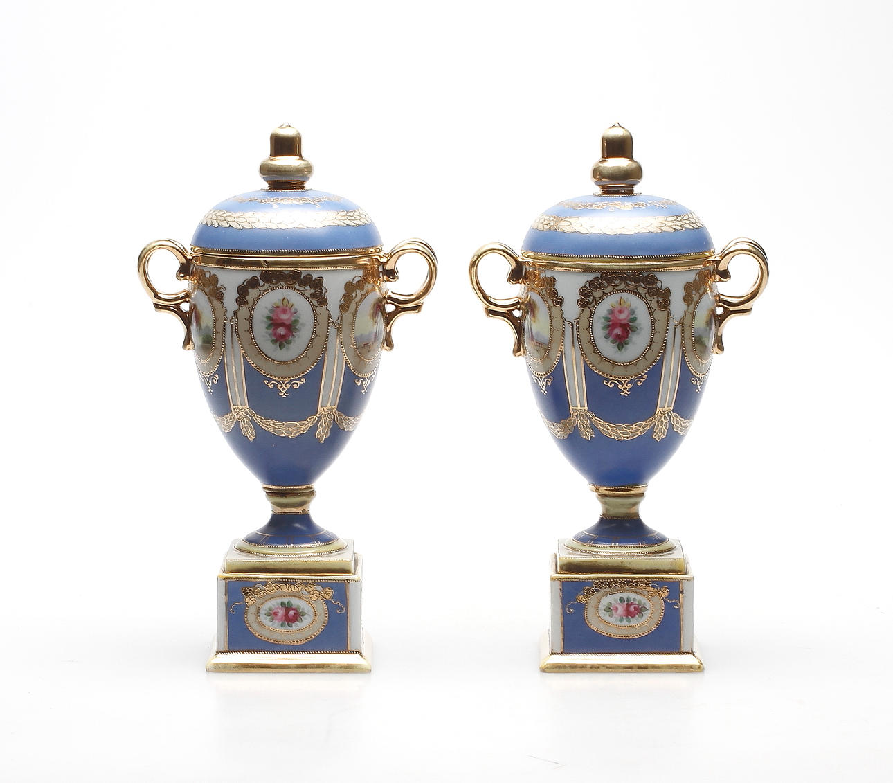 LOCKURNOR, ett par, empirstil, Noritake, Japan, ca 1910.