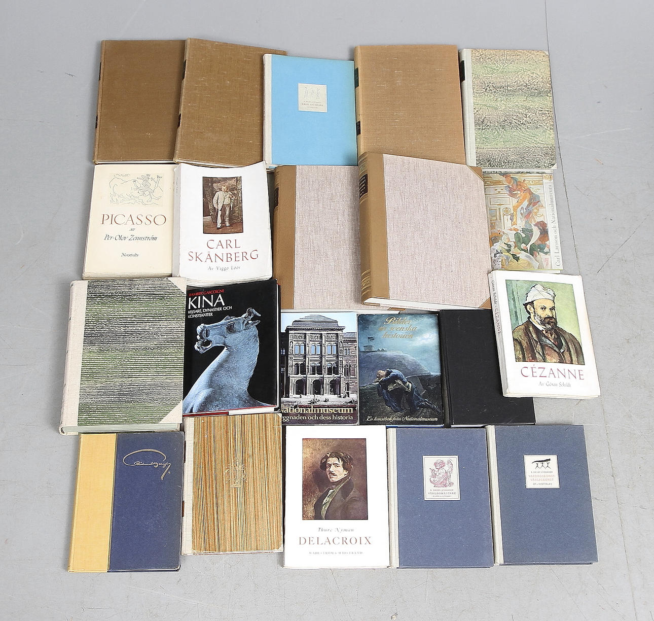 KONSTLITTERATUR, 21 st, bl.a. "Carl Larsson och Nationalmuseum" och "Nutida Svenskt Måleri, del 1 och 2", 1900-tal.