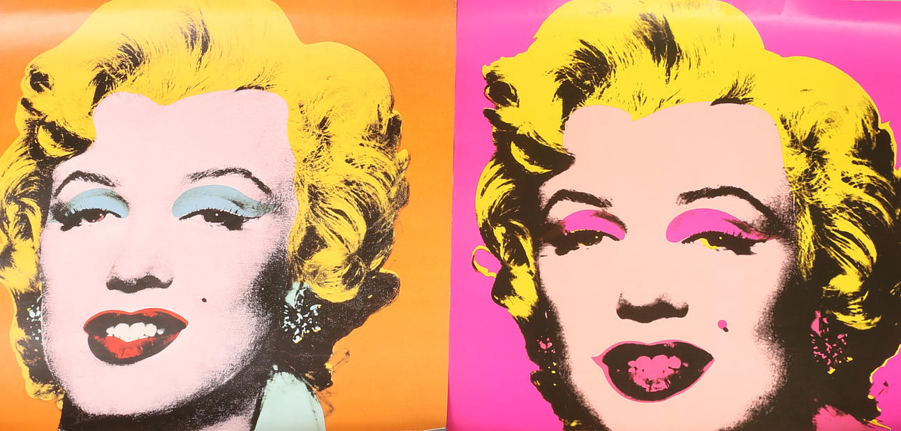 ANDY WARHOL. Prints, 2 pieces, Marilyn Monroe.