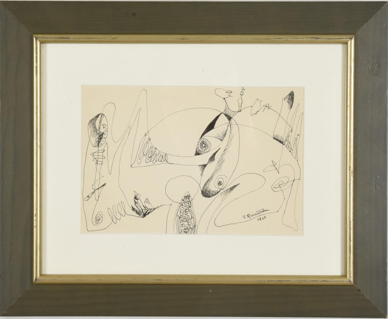 ERNA ROSENSTEIN. Tuschteckning.