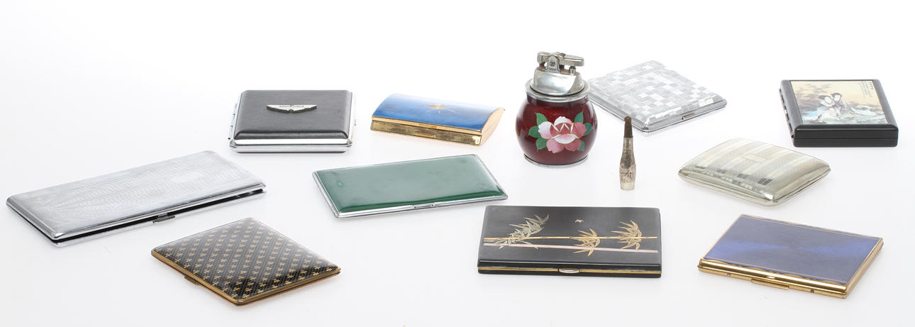 PARTI TOBAKIANA, mestadels cigarettetuier, 1900-tal.