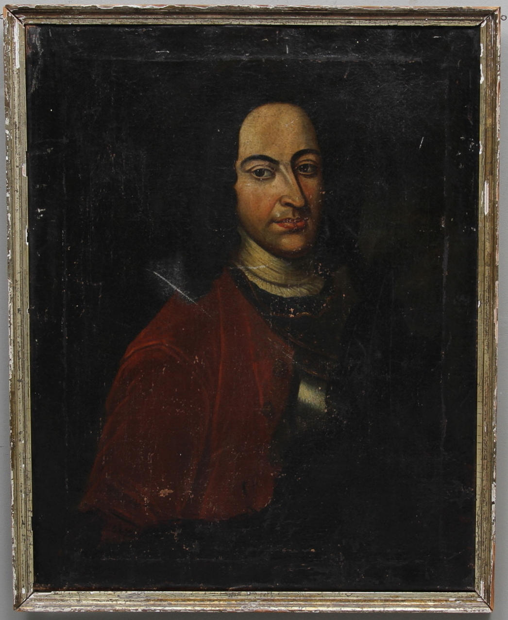 OKÄND KONSTNÄR. Olja på duk, "porträtt av adelsman", 1700 tal.