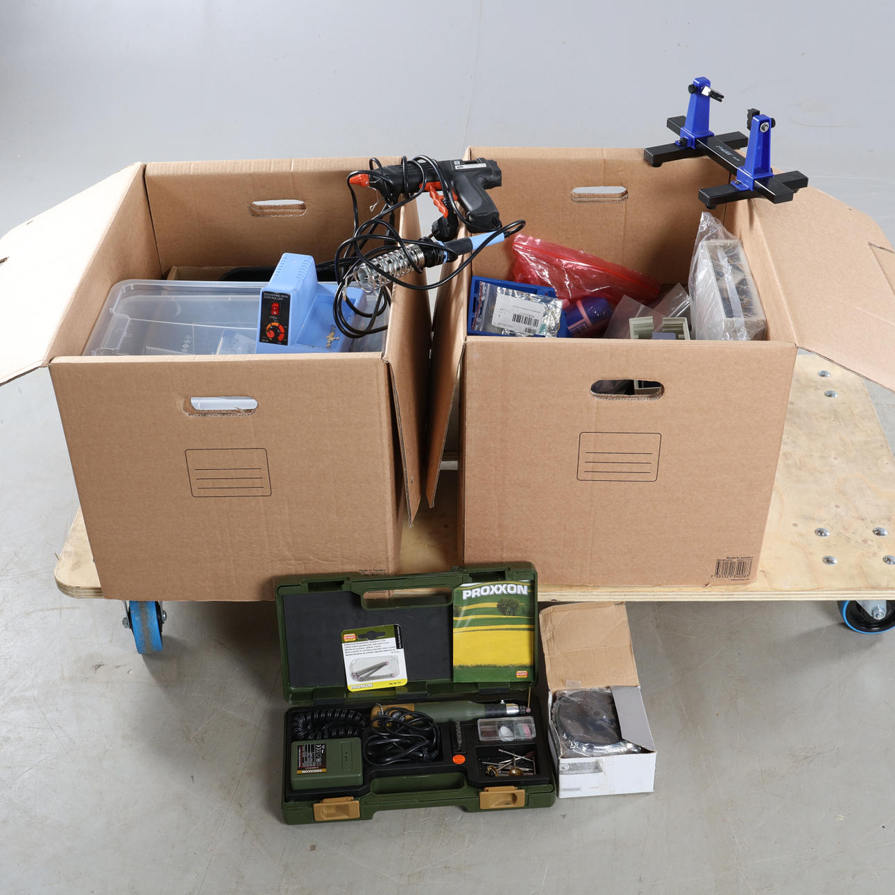 PROXXON mikromot, loddekolbe, limpistol, osv., mm.