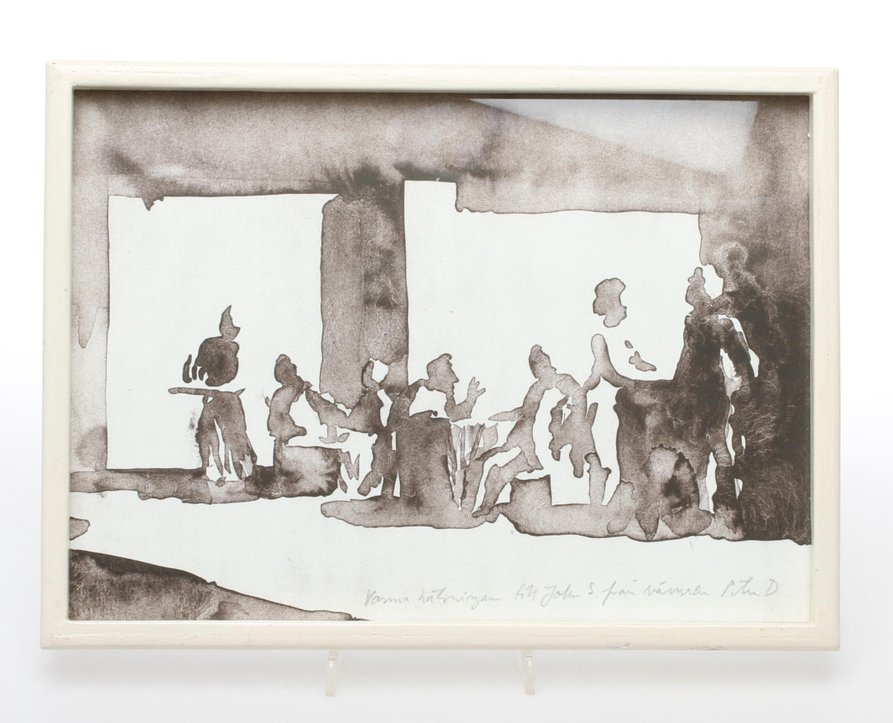 PETER DAHL. Figurer, litografi, dedikerad.