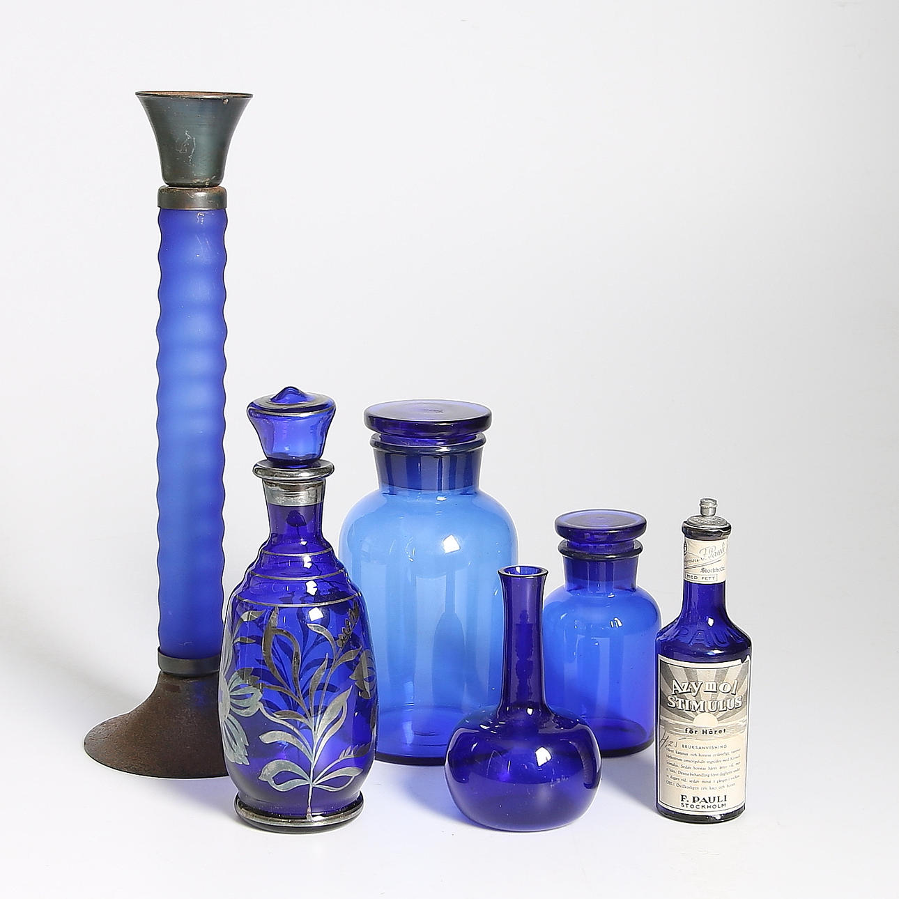 PARTI GLAS, 6 st, koboltblått, bl.a. Boda och S.A.A.S.