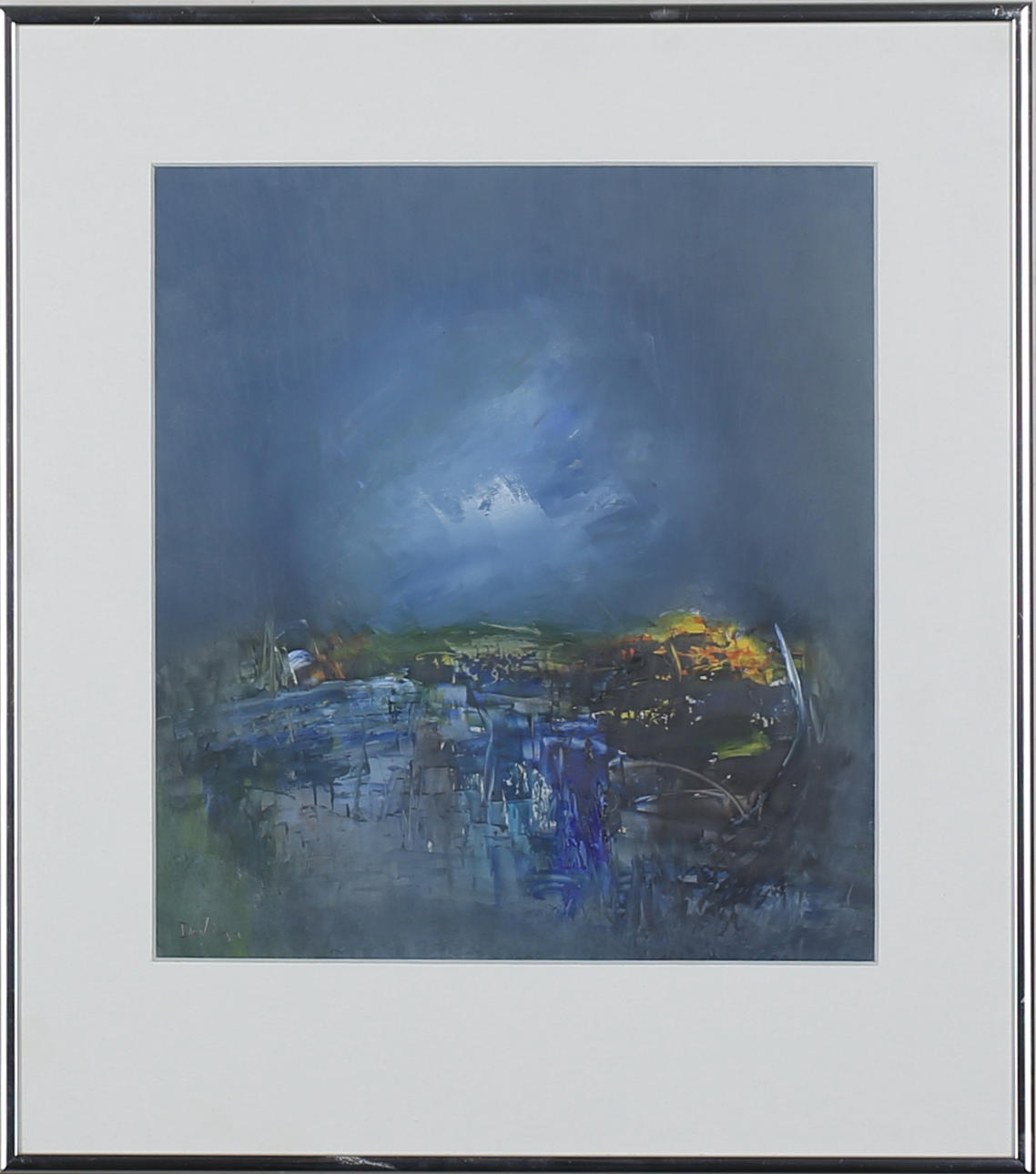 ROLF DALIN. Komposition. Akryl på papp. Signerad Dalin.