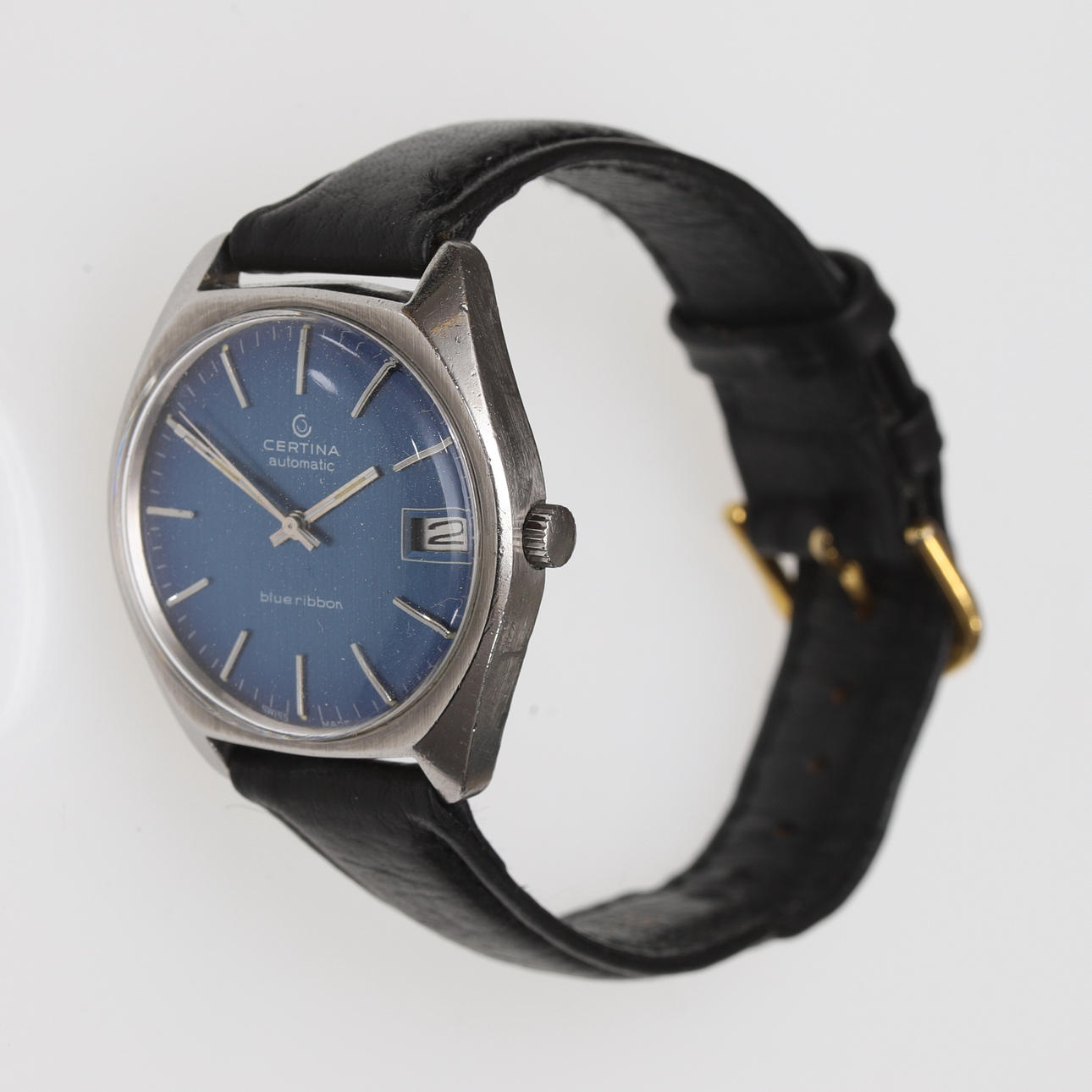 Wristwatch, Certina automatic, Blue ribbon.