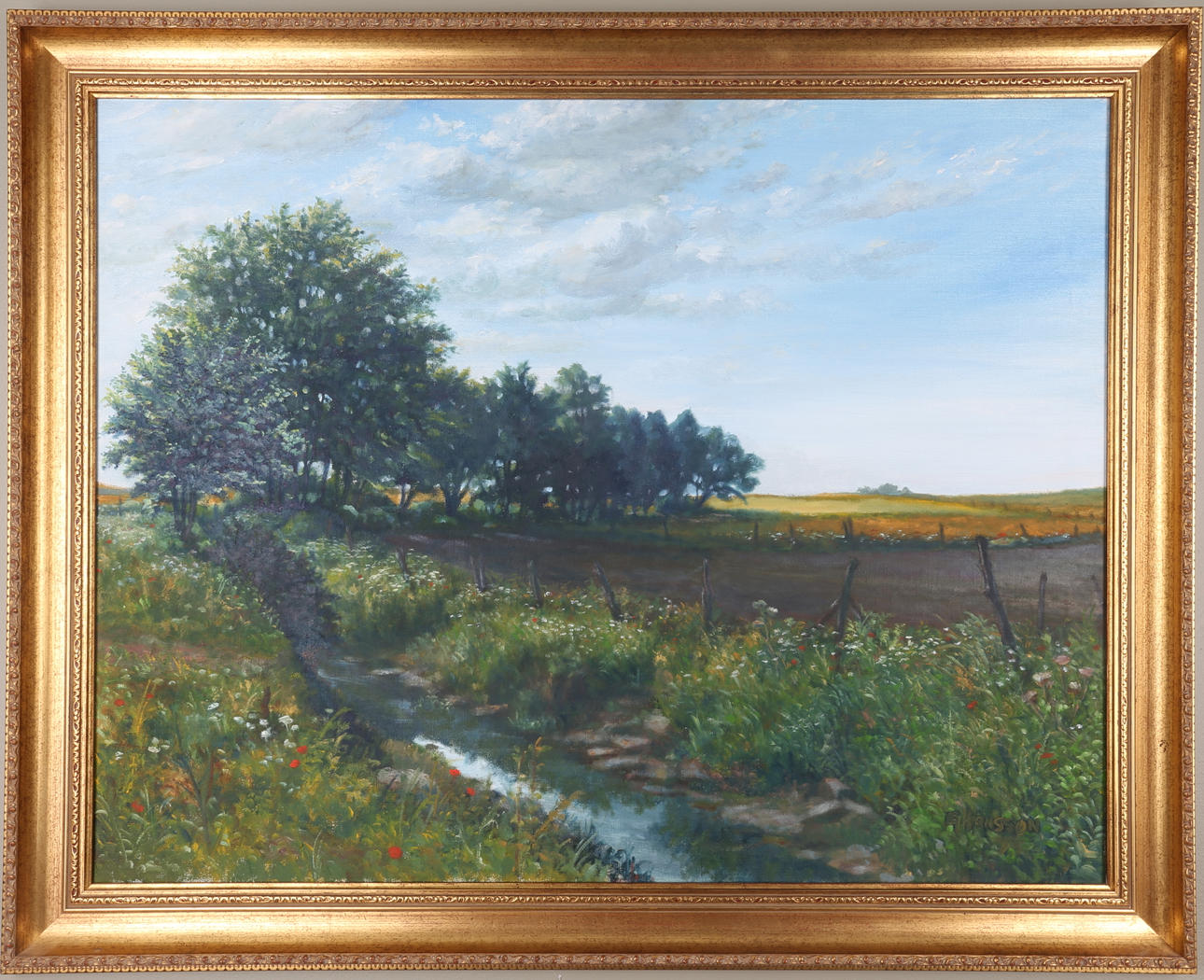 OKÄND KONSTNÄR. OLJA på duk, "Vid Höllviken", signerad och daterad.