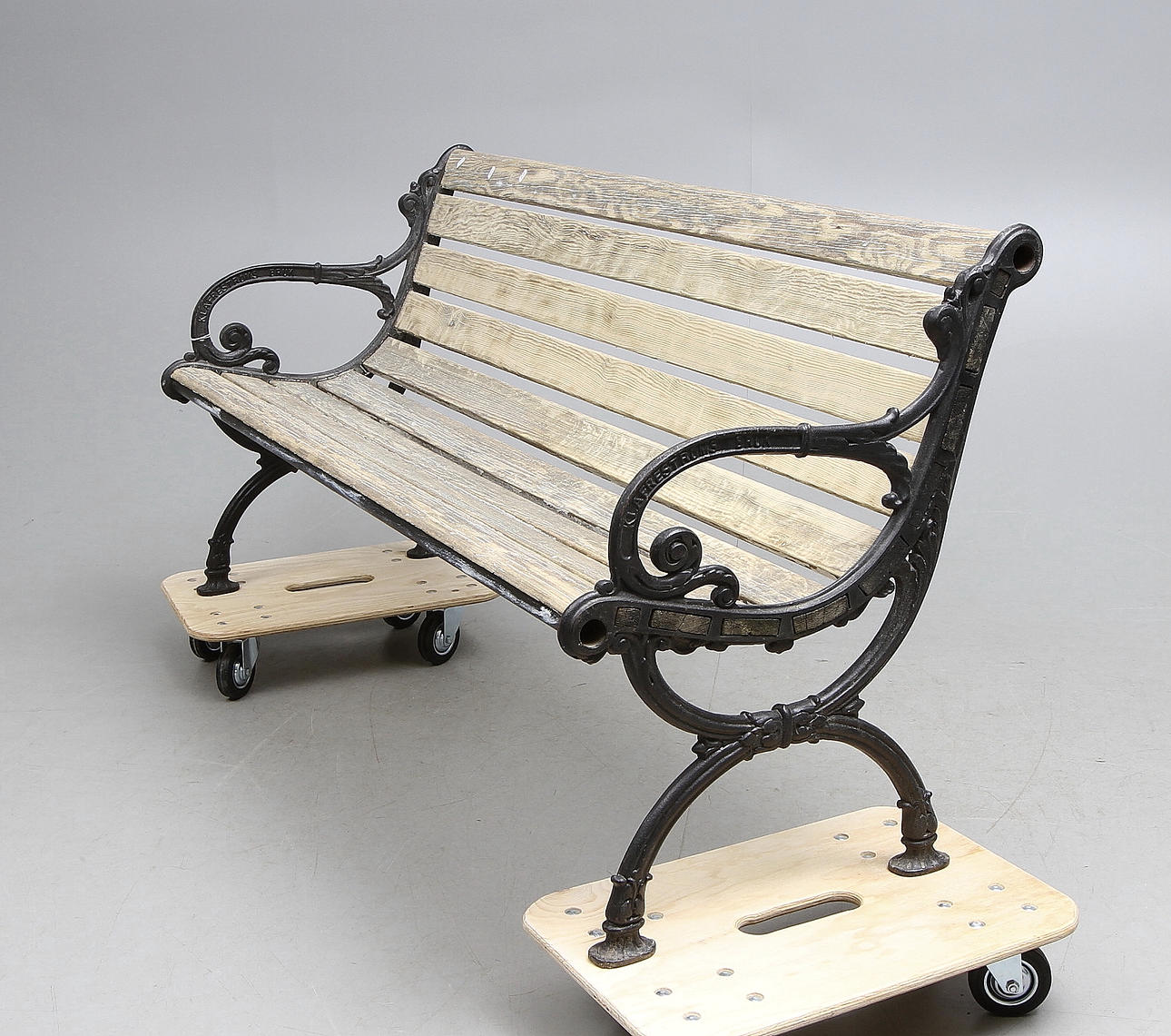 TRÄDGÅRDSOFFA, trä och gjutjärn, Klafreströms Bruk.