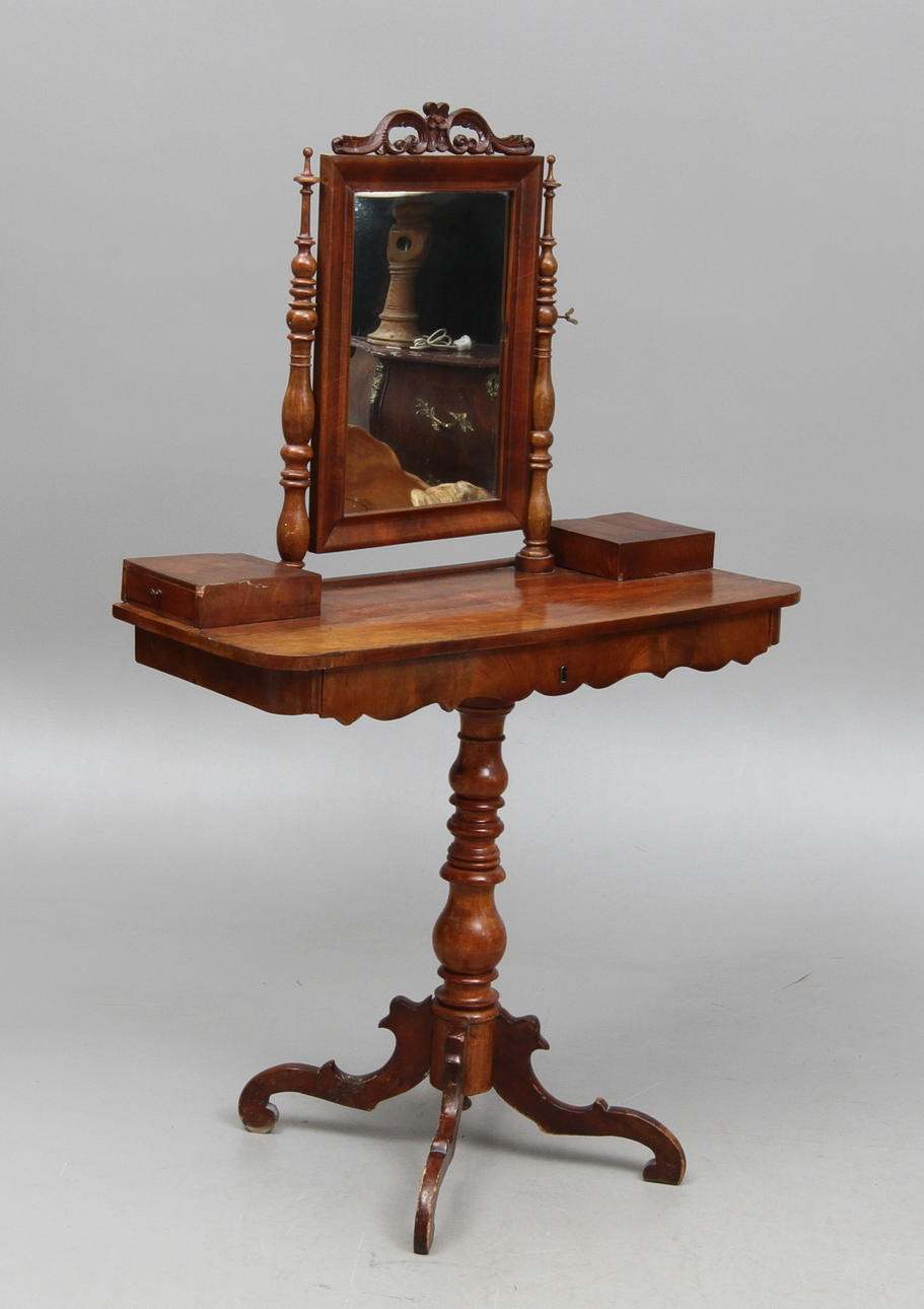 TOALETTBORD, på pelarfot, nyrokoko, 1800-tal.