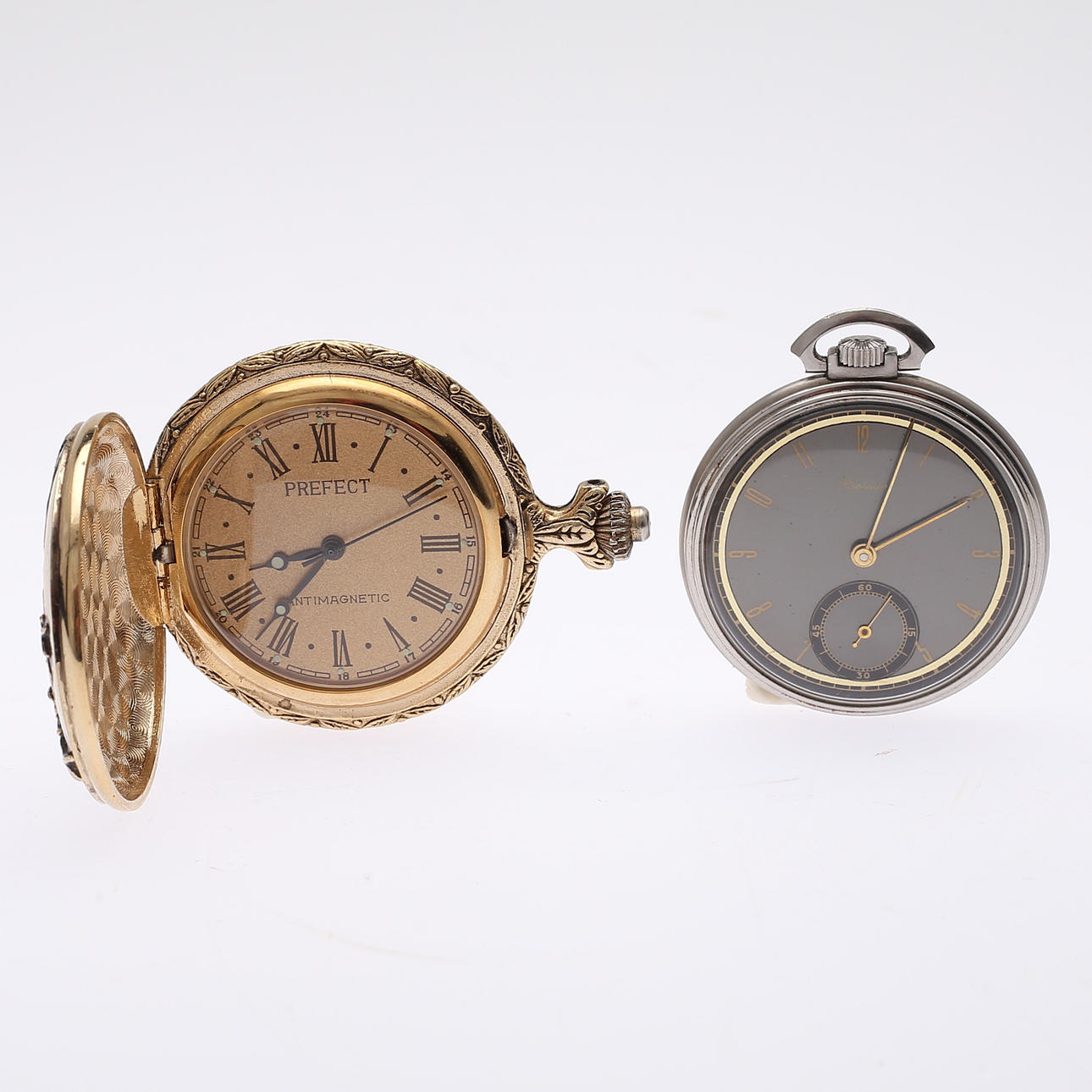 TASCHENUHR, 2 Stück, Prefect, Helios.