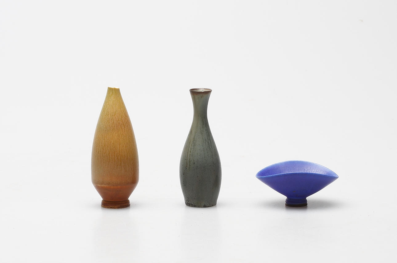 STENGODS, 3 delar, Berndt Friberg samt Carl Harry Stålhane, signerade.