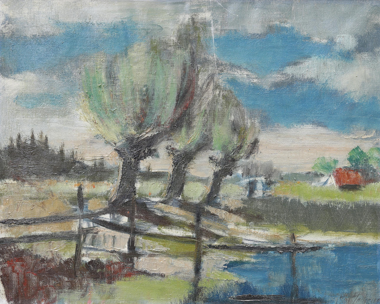 ÅKE ANDERSSON. Olja på duk, signerad.