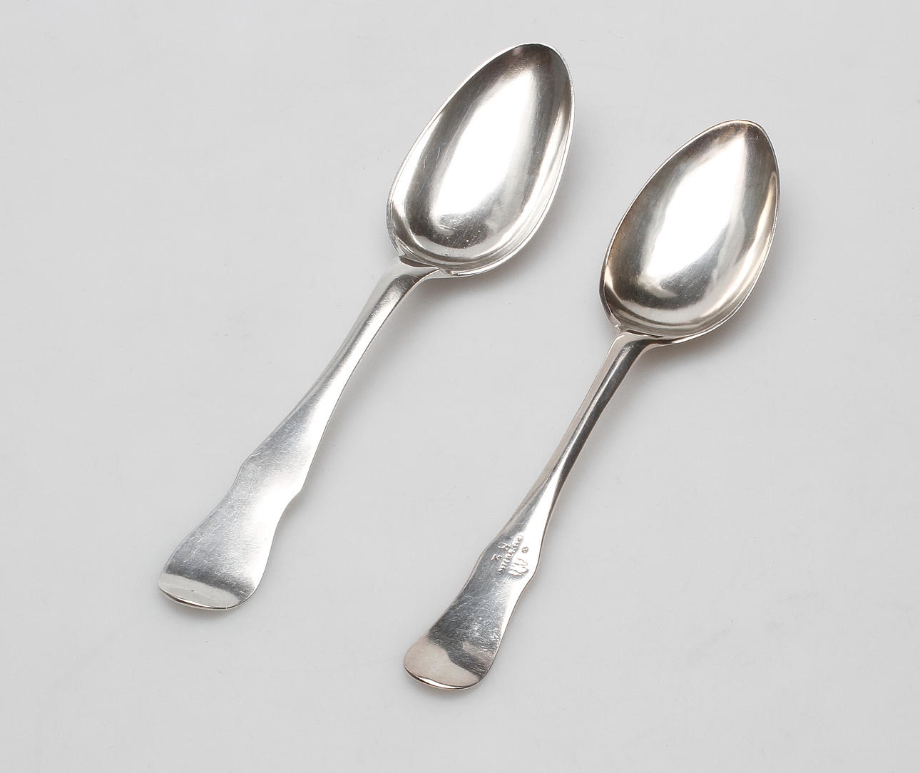 SKEDAR, 2 st, silver, Lunthin, Lund 1799 samt Gustaf Elfström, Sala 1798, vikt ca 103 gram.