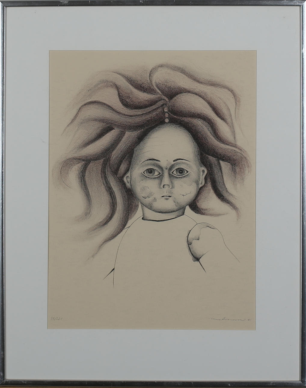 UNO SVENSSON. Docka. Litografi. Signerad och daterad -81.
