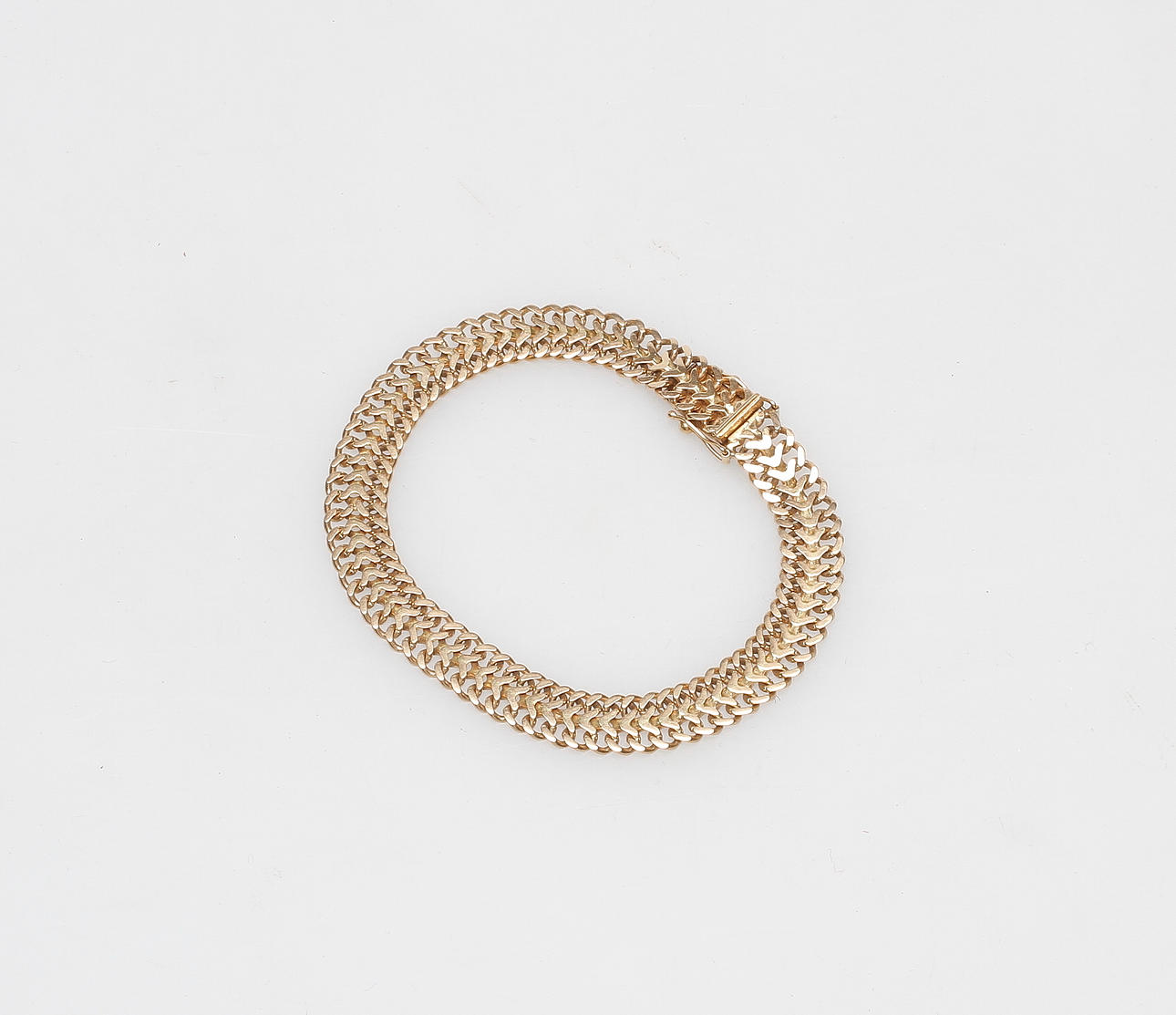 ARMBAND, guld 18k, "Fiskben", vikt ca 14 gram.