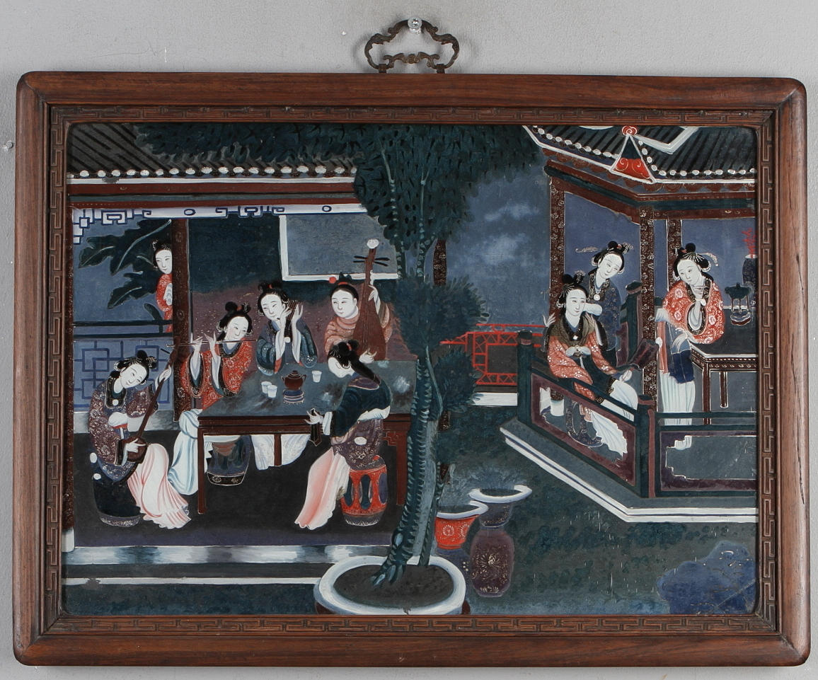 GLASMÅLNING, Kina, omkring 1900.