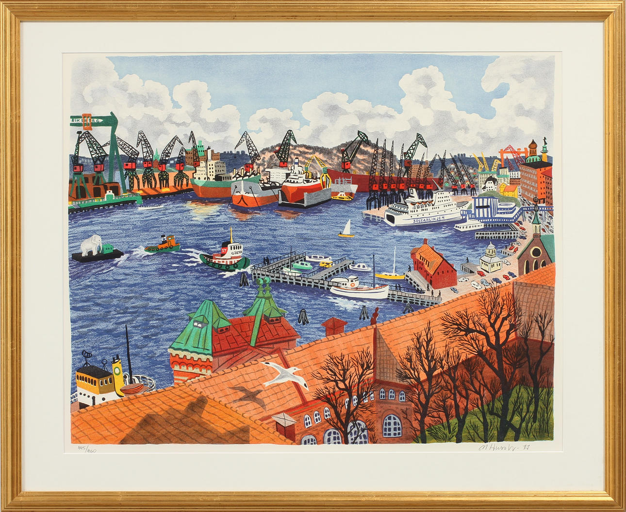 MONA HUSS WALIN. Färglitografi, signerad och numrerad 4457460.