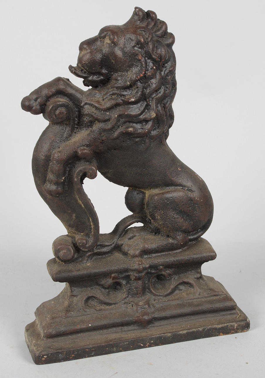 DÖRRSTOPP, lejon, gjutjärn, samtida.