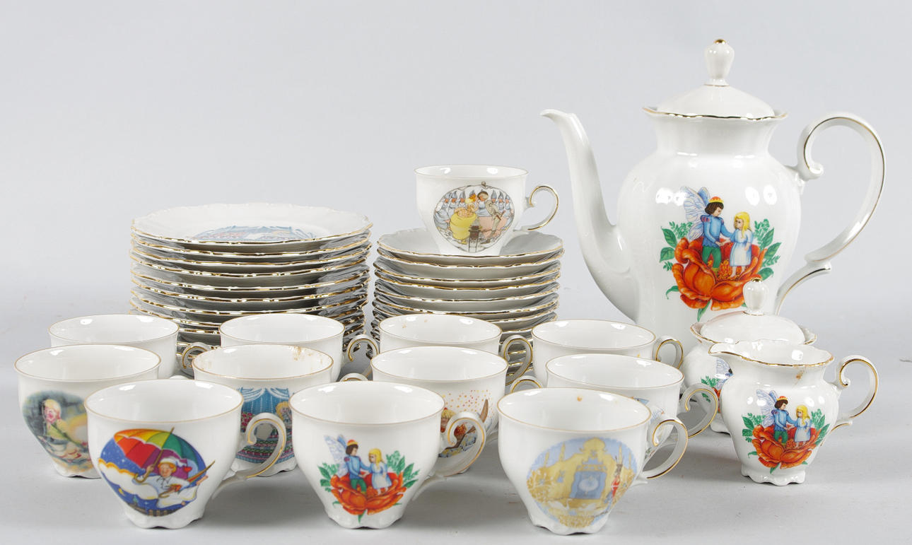 KAFFESERVIS, "H C Andersens Eventyr", Fyrklövern.