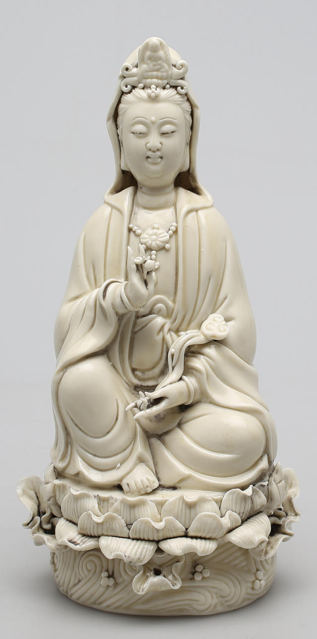 FIGURIN, Kwan Yin gudinna, porslin, Kina, 1800-/1900-tal.