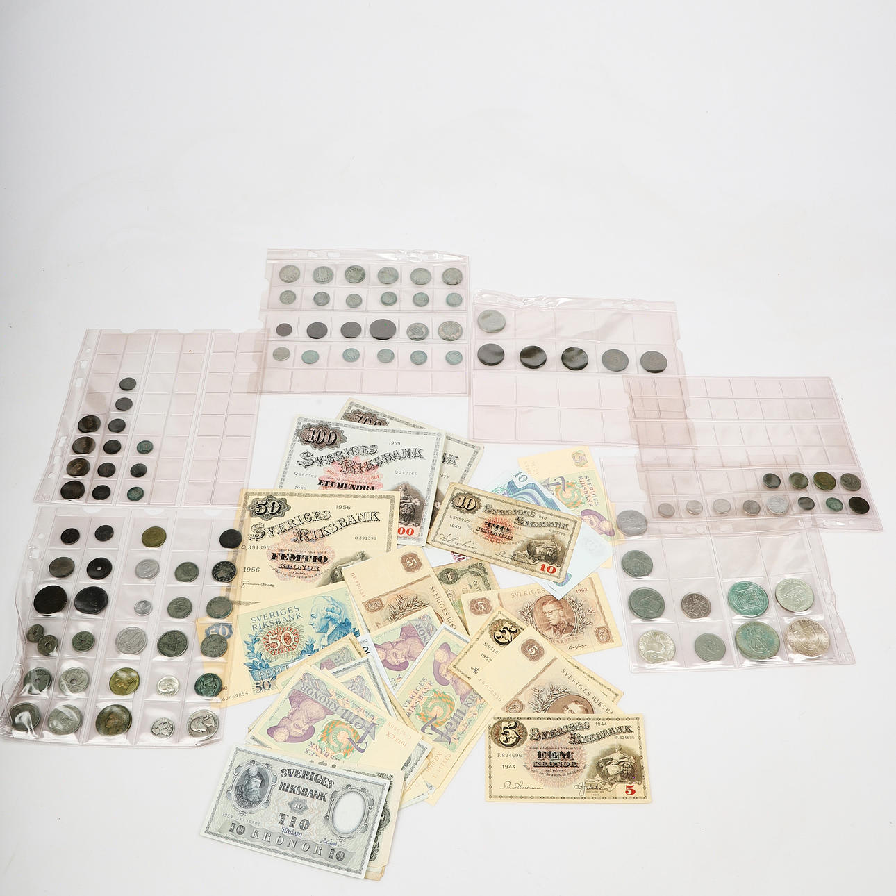 BANKNOTES AND COINS, 19th-20th century.