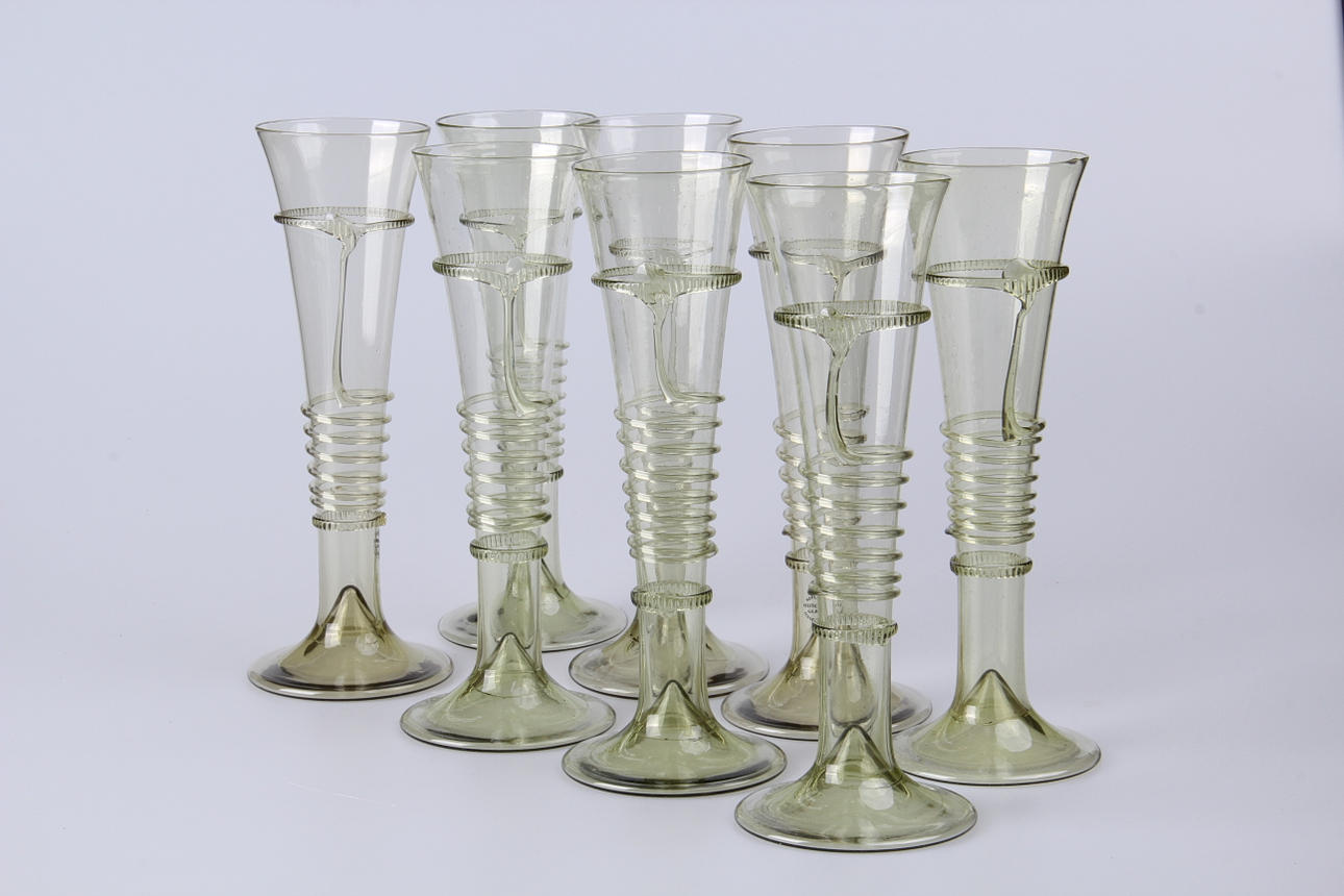 GLAS, 8 st, "Stangenglas", Scanglas AB, Glimmingehus.