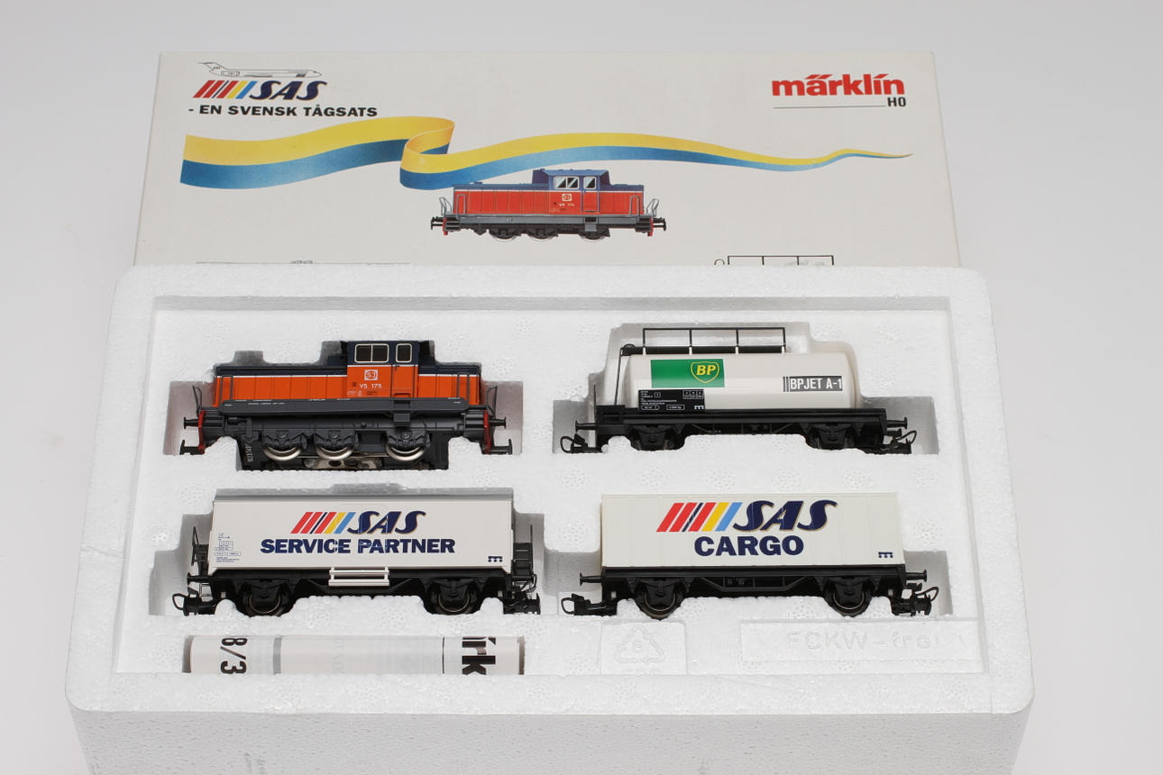 MÄRKLIN LIKSTRÖM SVENSK TÅGSATS 2839 ORIGINALKARTONG.