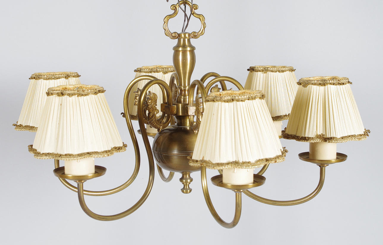 MALMKRONA, 6 ljusarmar, 1900-talets första hälft.