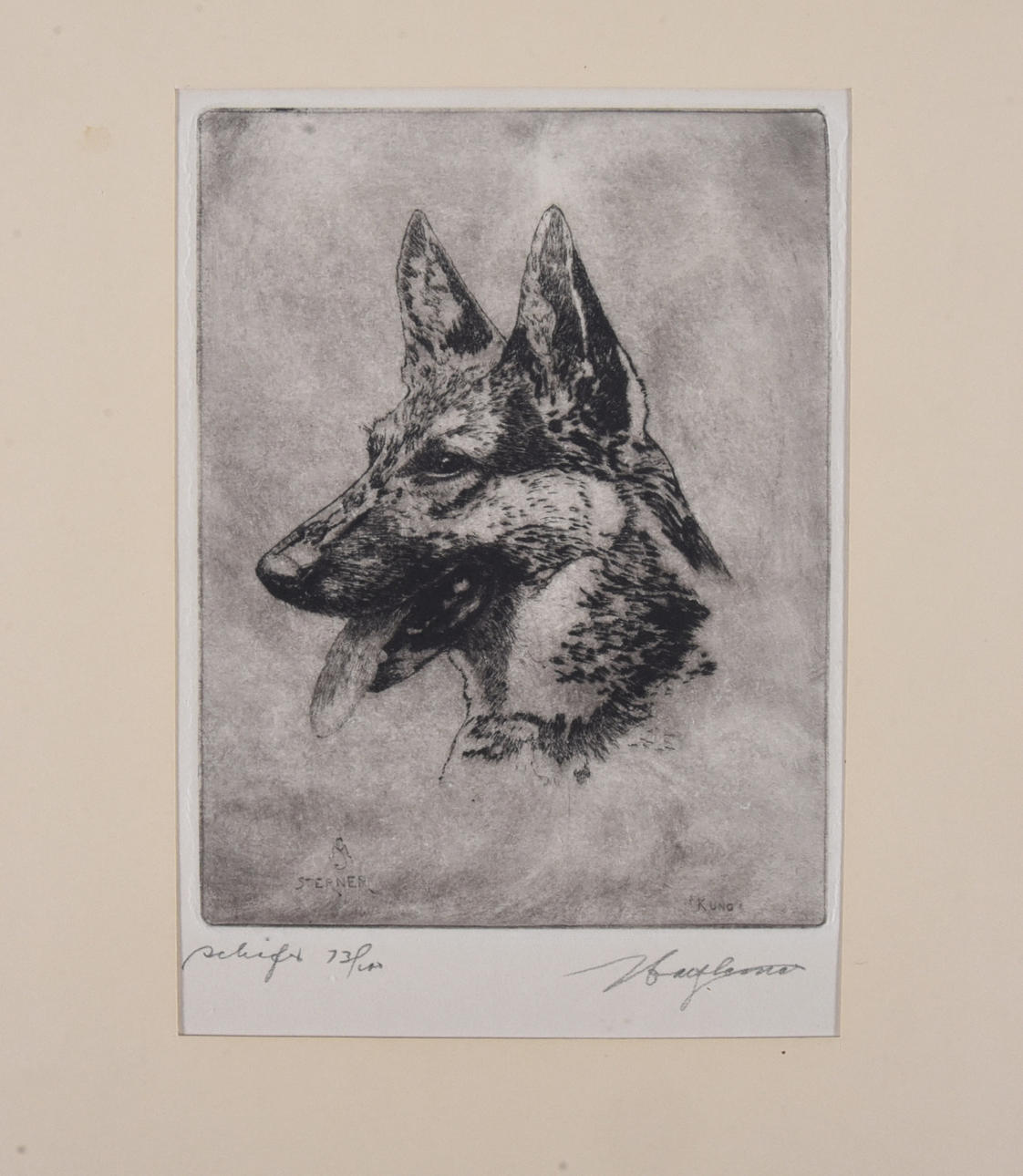 MALTE STERNER. Etsning.