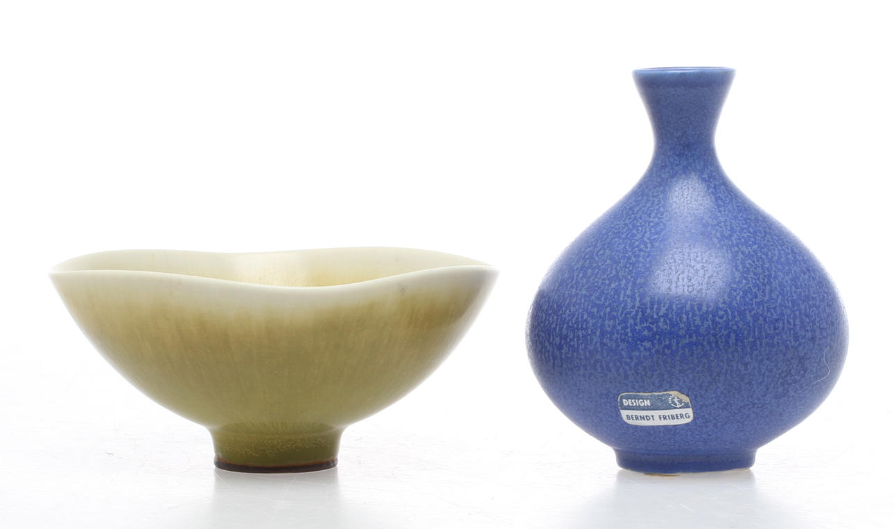 MINIATYRER, 2 st, stengods, Berndt Friberg Gustavsberg.