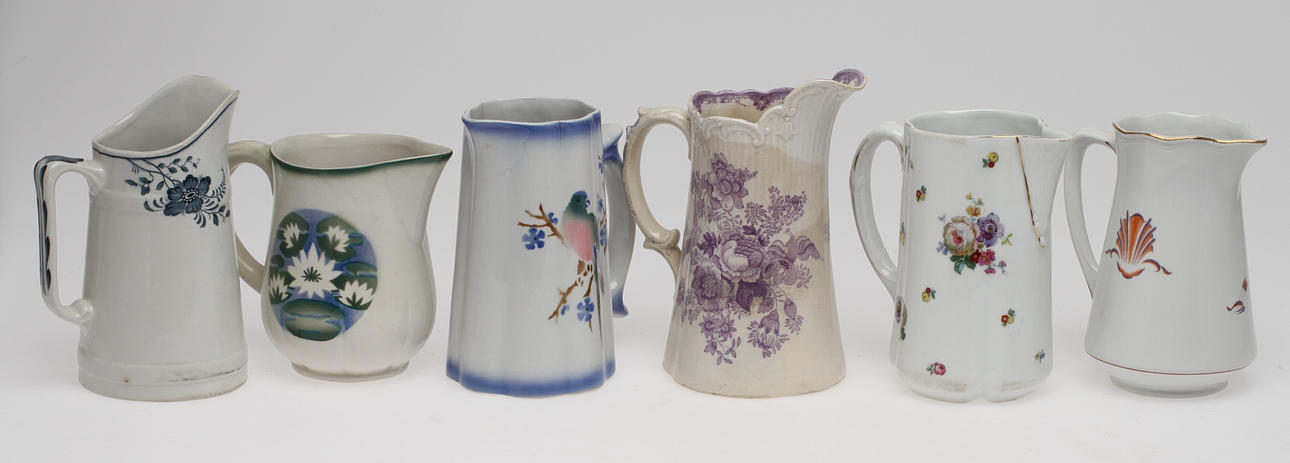 KANNOR, 13 st, porslin, 1900-tal.