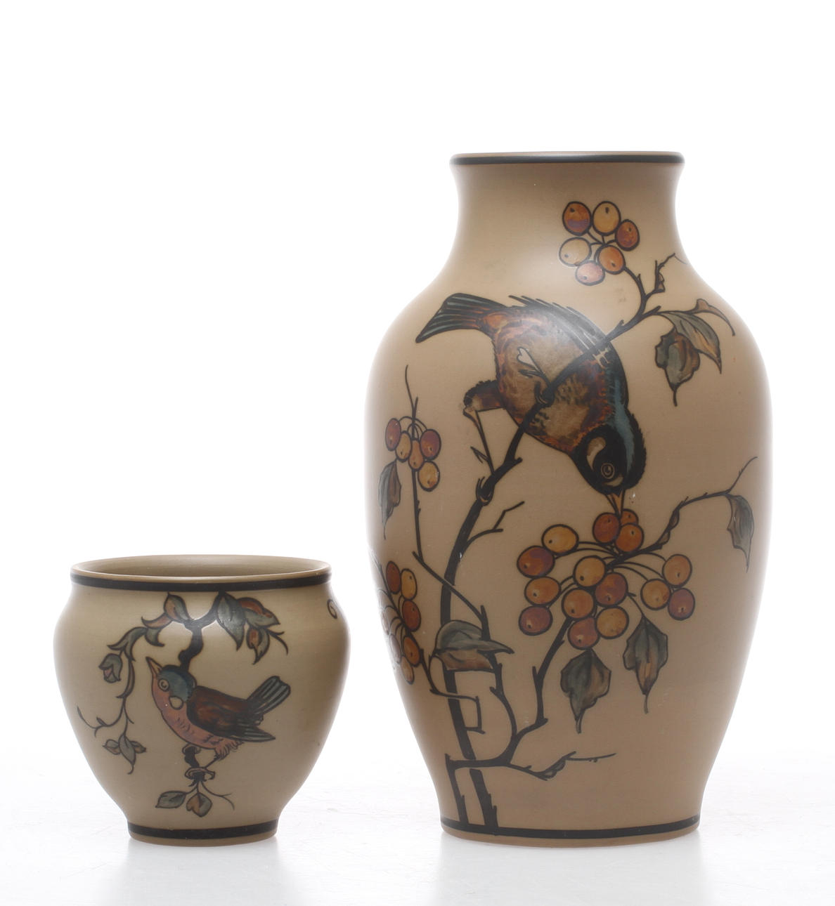 VASER 2 st, keramik, Lauritz Hjorth.